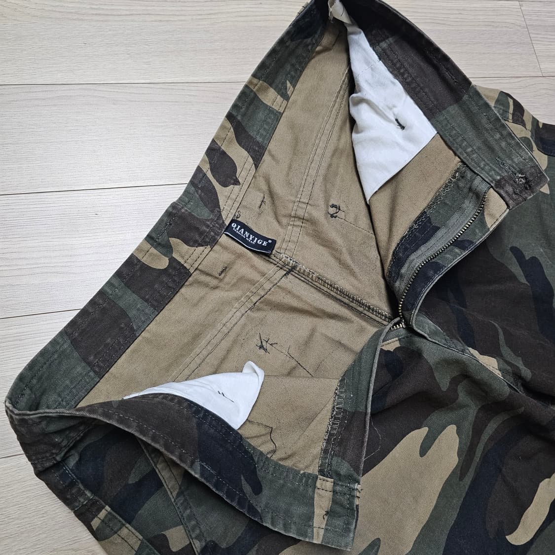 34 44) 밀리터리 빈티지 워싱 카고 국방 개구리 밴츠 바지 상품이미지6