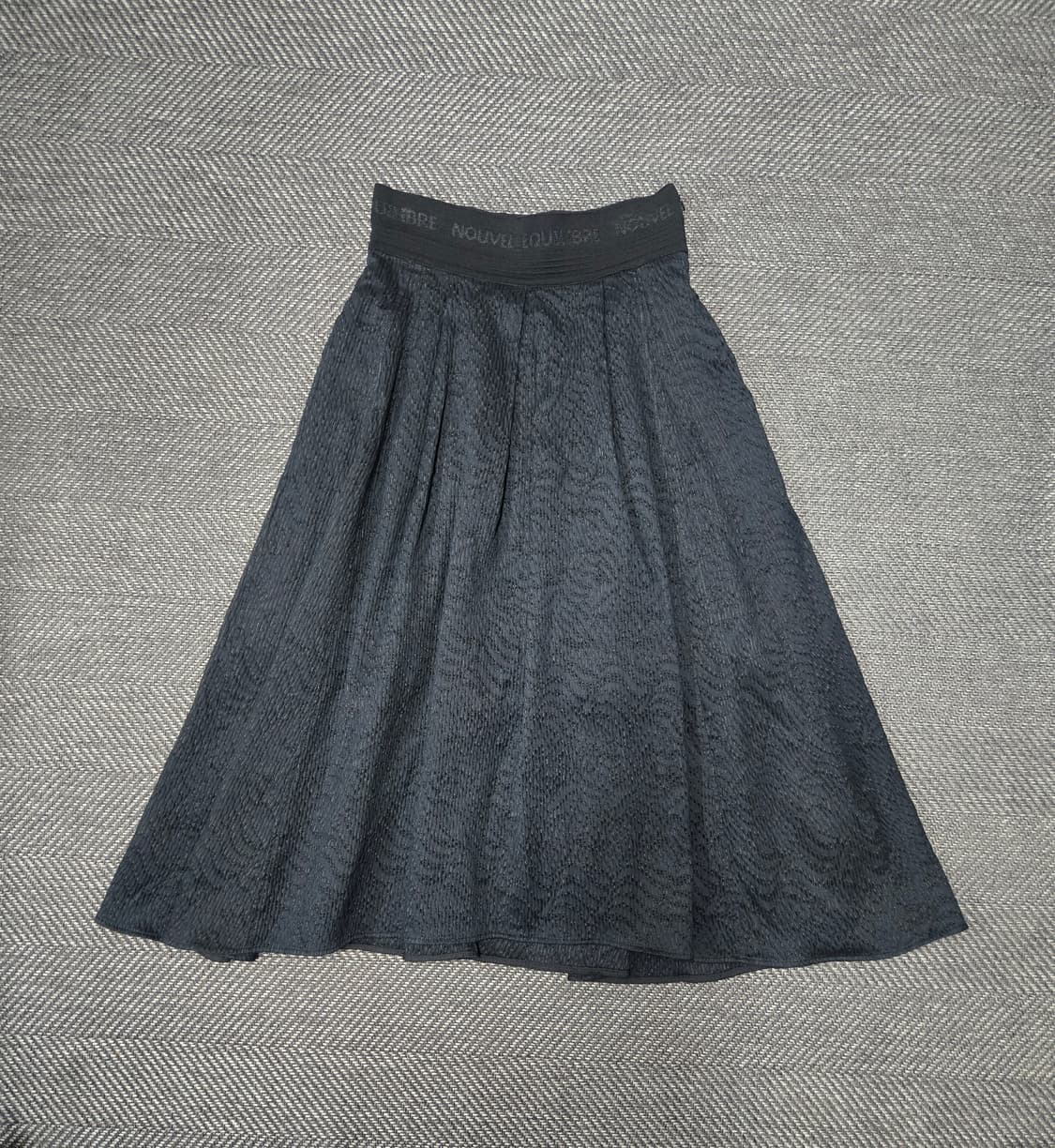 한섬 시스템 23ss SYSTEM 블랙 플레어 스커트 밴딩스커트 상품이미지1