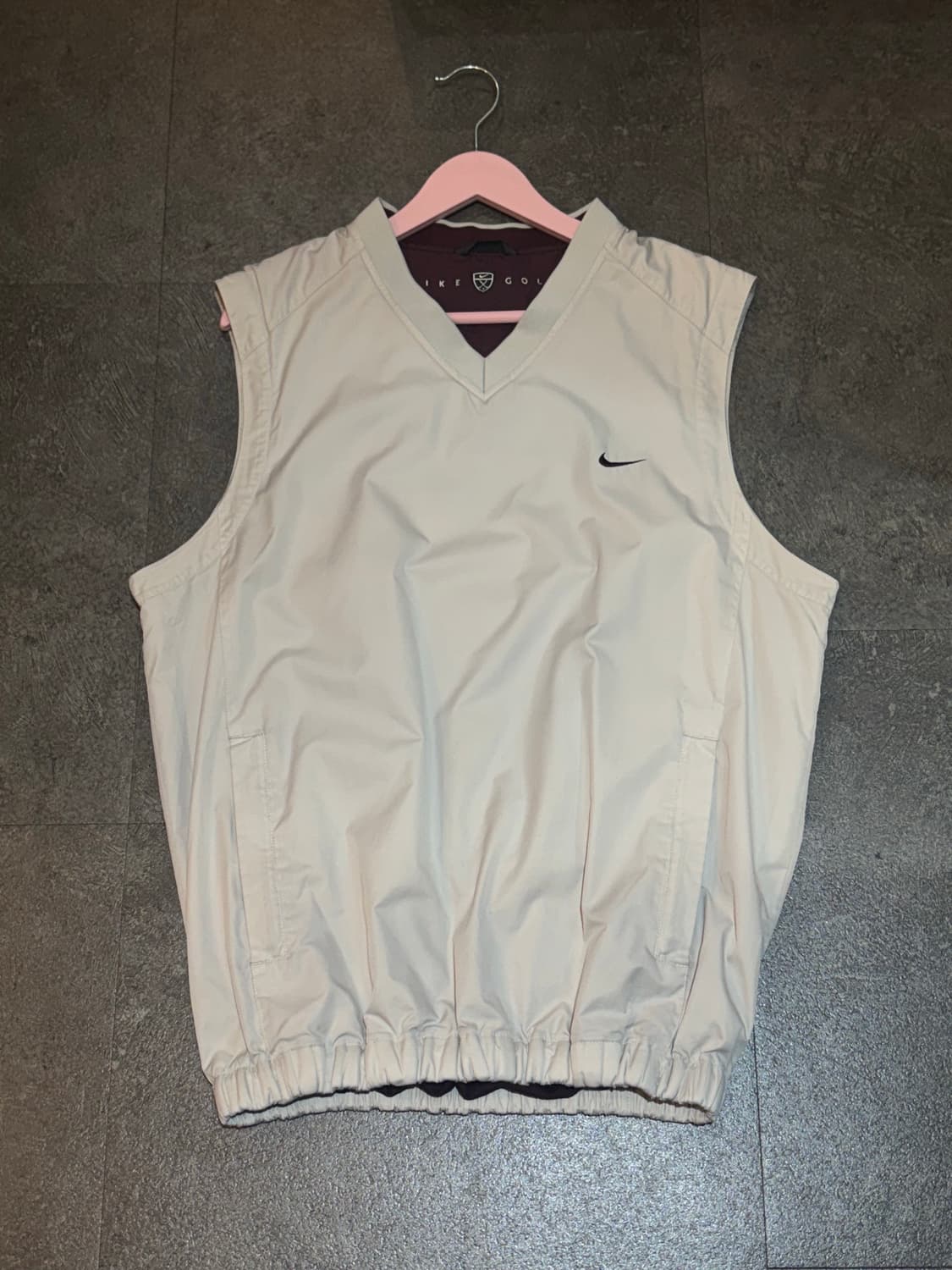 나이키 올드스쿨 버건디 바람막이 조끼 105사이즈 상품이미지2