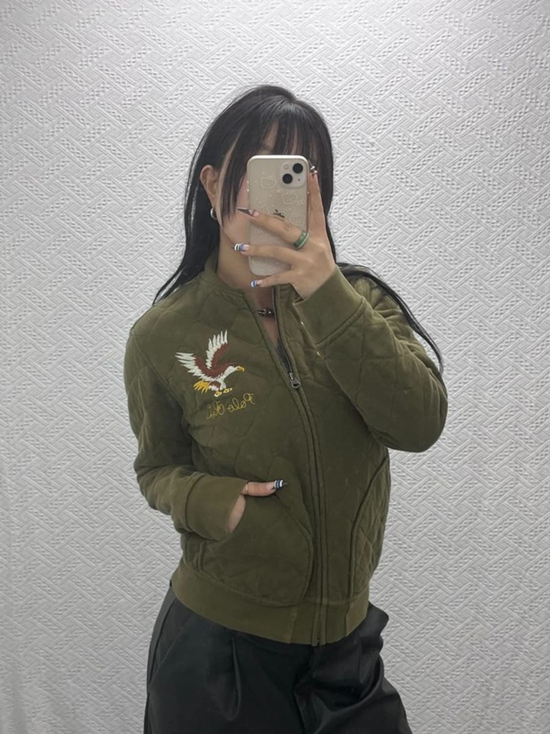 폴로 랄프로렌 빈티지 퀄팅 스트릿 스카쟌 집업 자켓 L C07697 상품이미지1