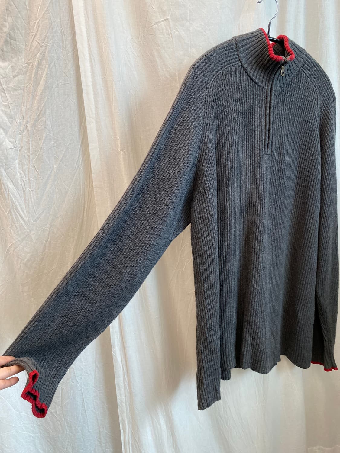 GAP 딥그레이 집업 니트(MEN XL) 상품이미지5