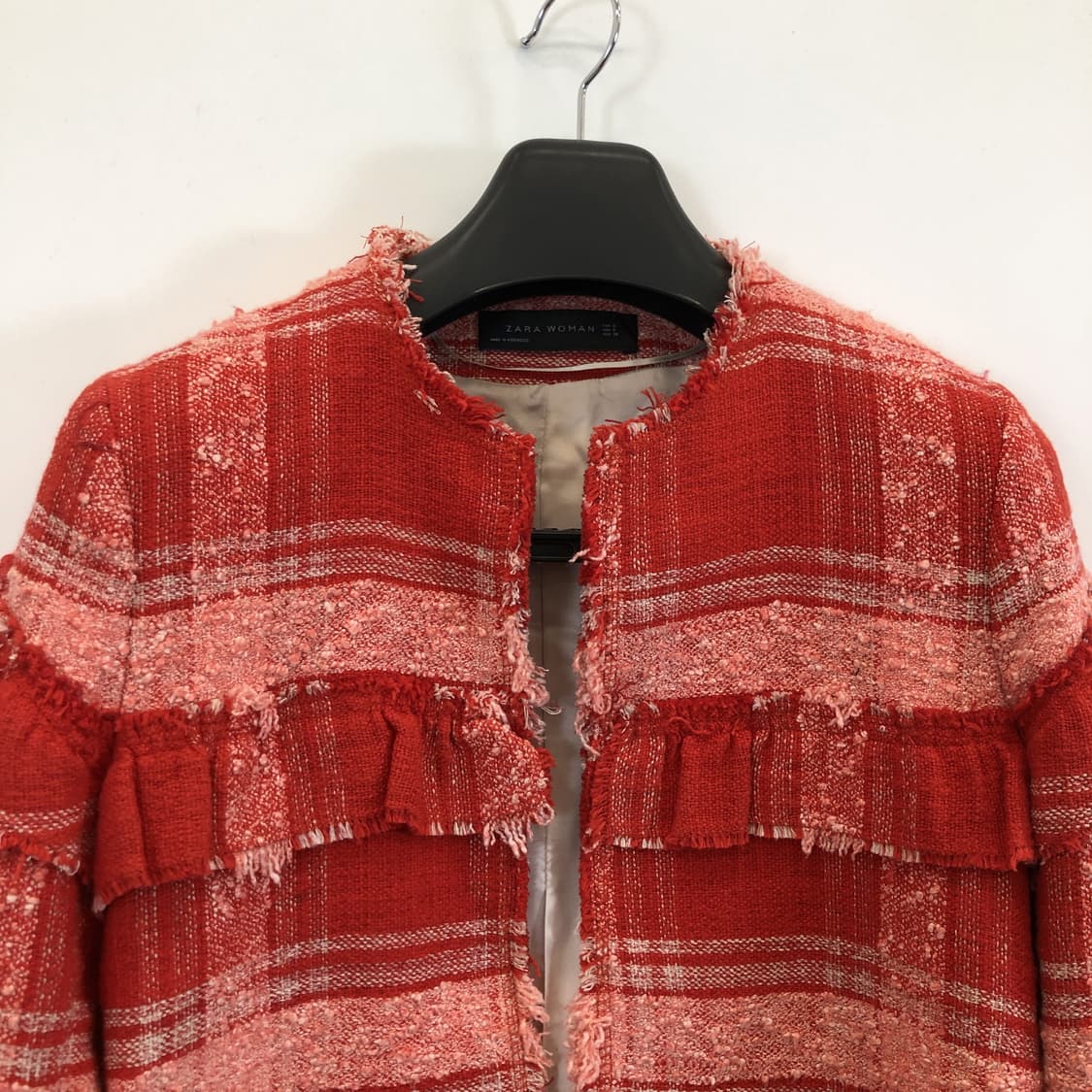 자라 프릴 트위드 오픈형자켓 S 상품이미지2