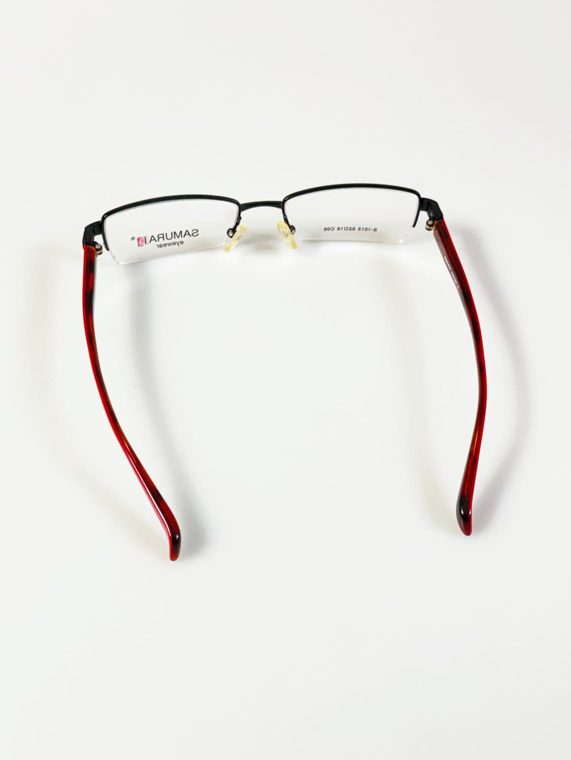 SAMURAI EYEWEAR 반무테 스퀘어 메탈 빈티지 안경 상품이미지5