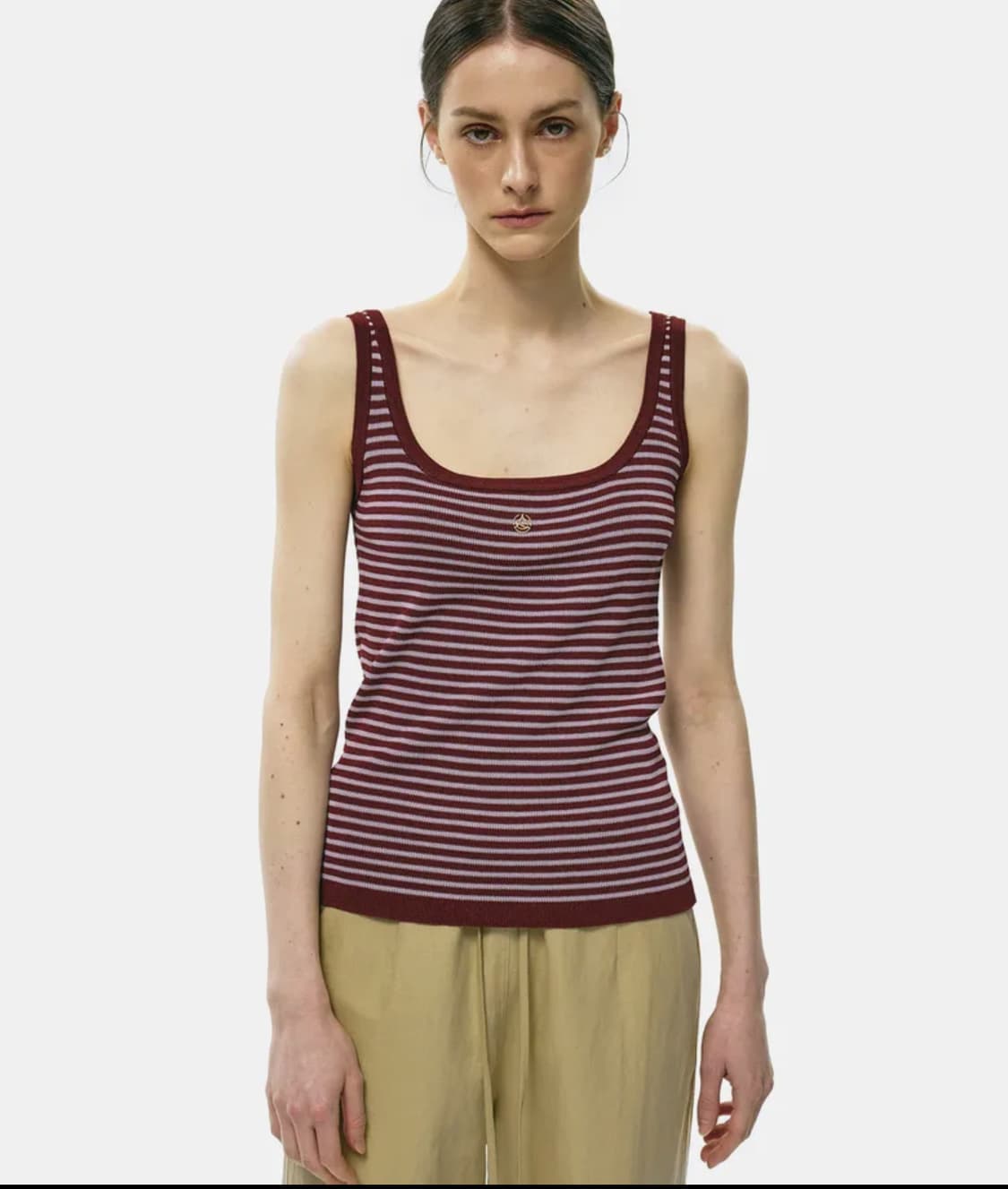 [새상품] archaic 아르카익 스트라이프 니트 슬리브리스 상품이미지1