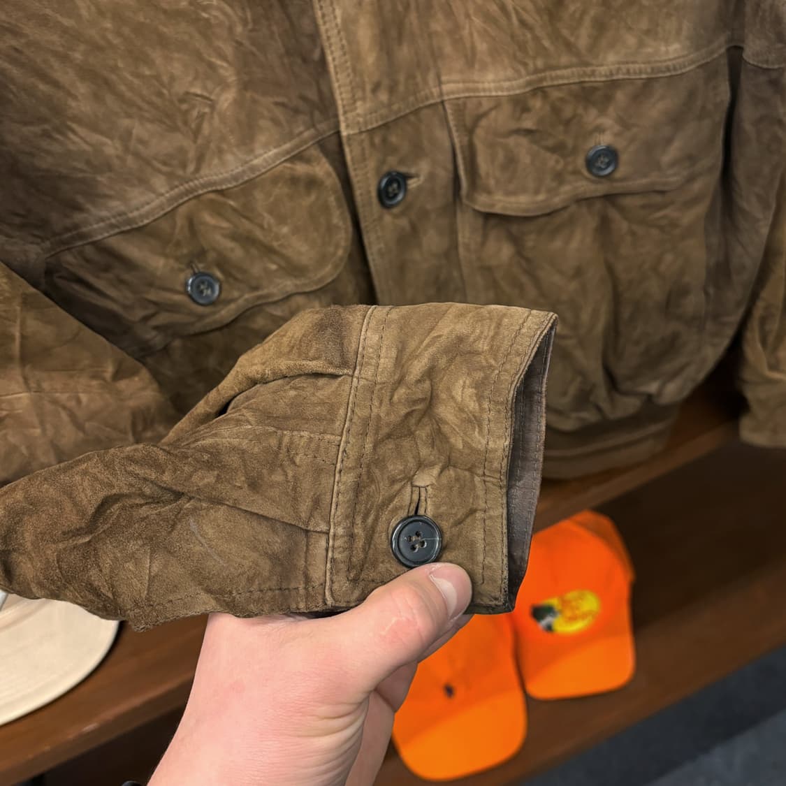 90s 크리스티안 베그 리얼레더 스웨이드 블루종 자켓 N555 상품이미지4