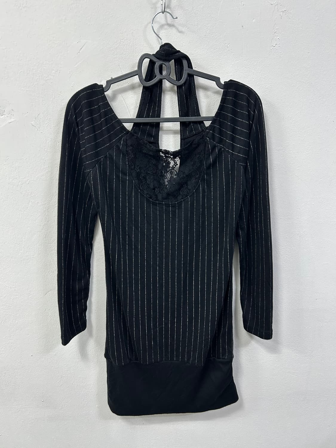 [LA*BUS] 오네갸루 실버 스트라이프 오프숄더 롱슬리브 상품이미지6