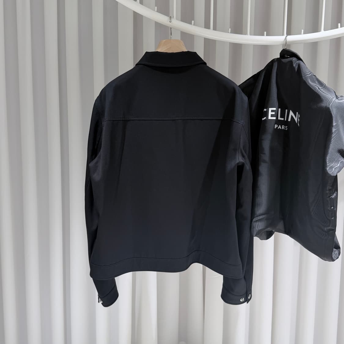 (A+/54) 셀린느 트리옹프 울트윌 블루종 봄버 자켓 블랙 상품이미지5