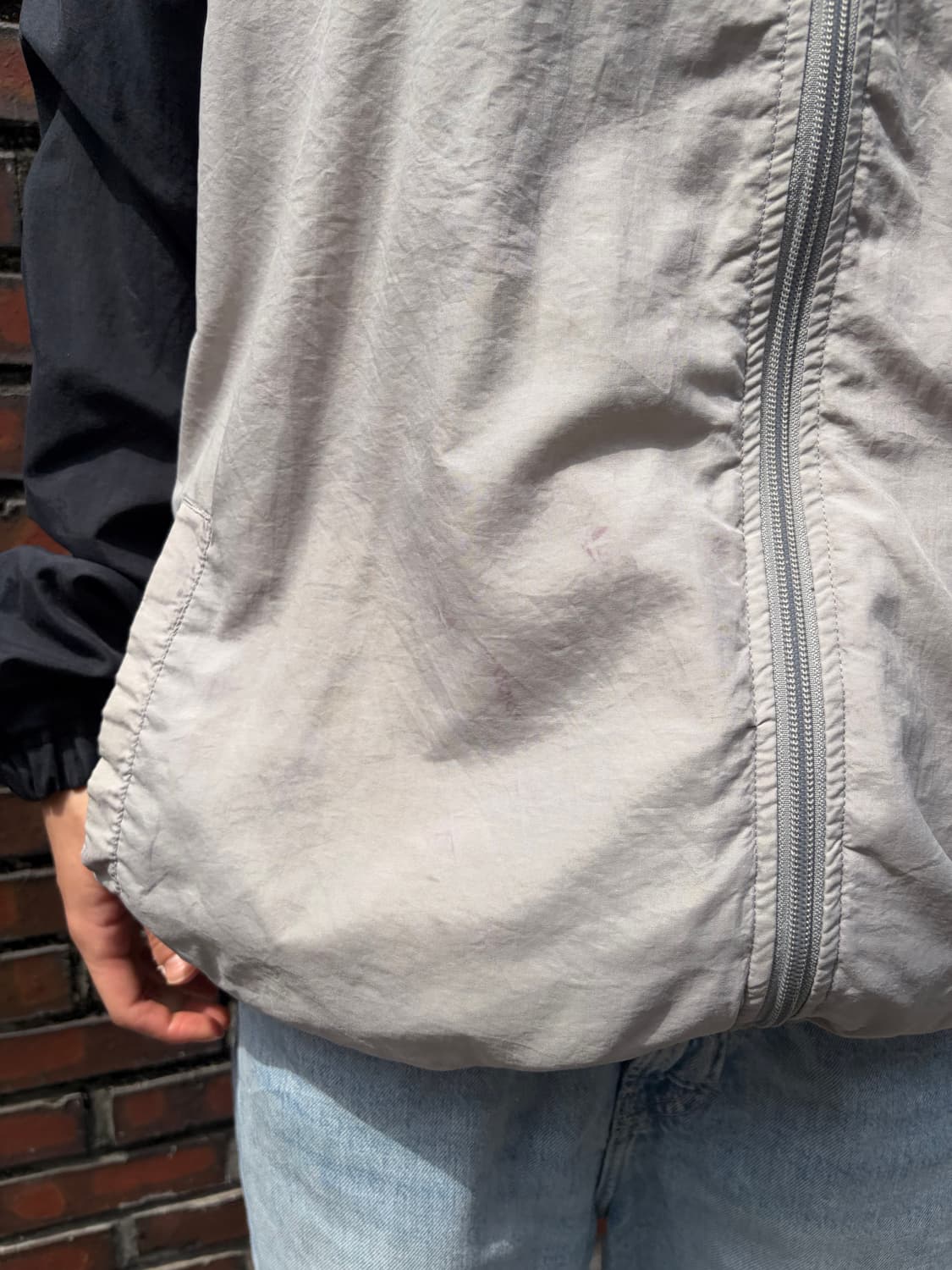 00s Nike 투톤 나일론 자켓 XL 상품이미지8