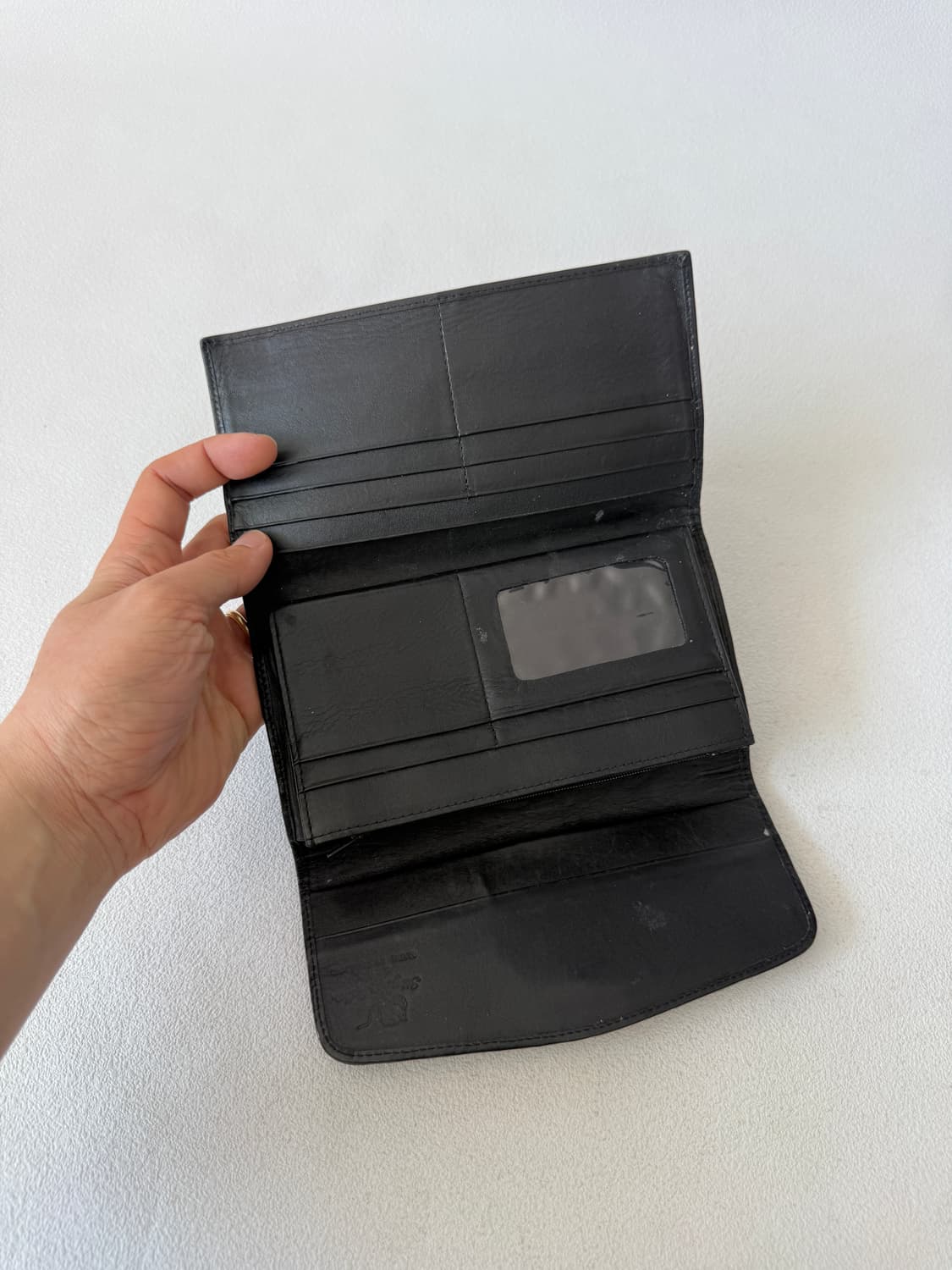 Pre owned 가오리 레더 워렛 상품이미지5