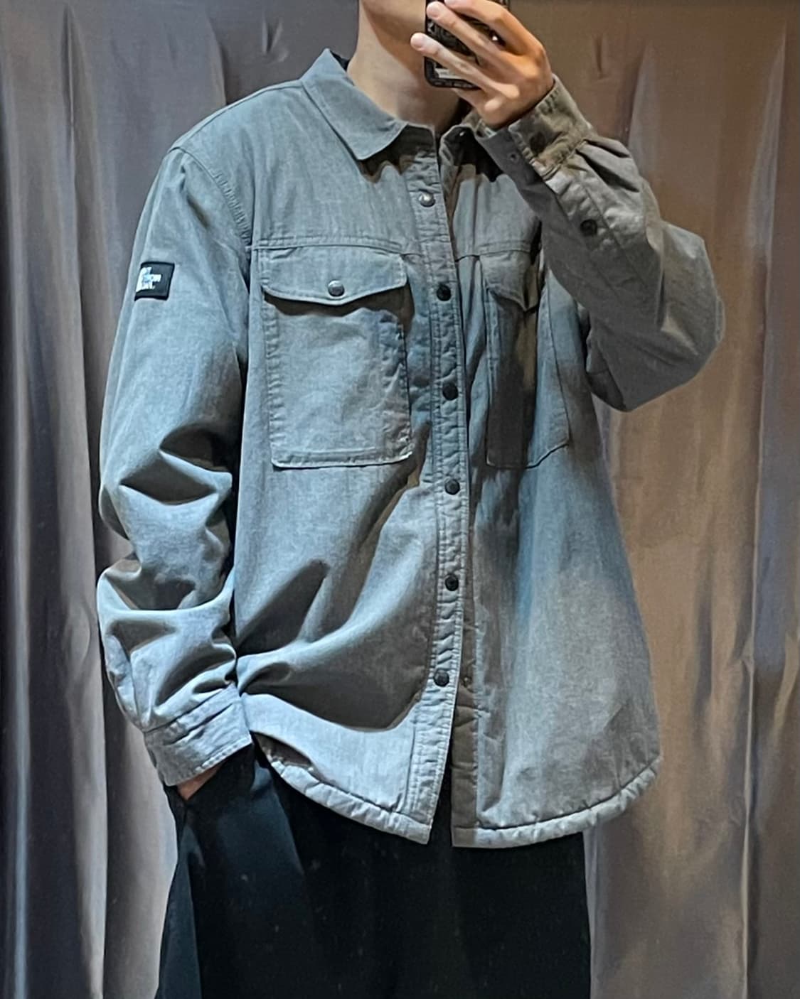 XL 노스페이스 투포켓 기모 코튼 자켓 상품이미지1