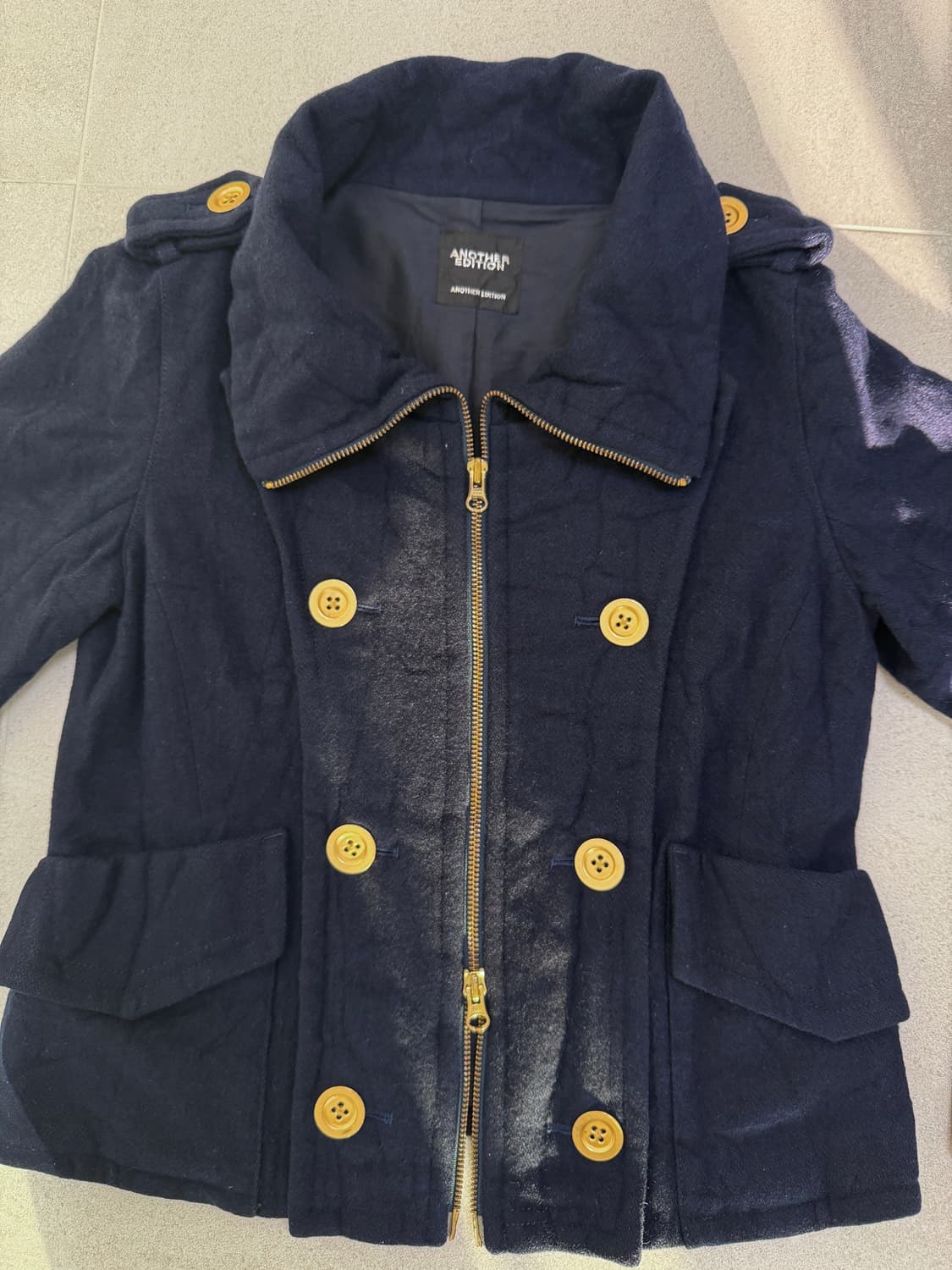 투웨이 피코트 집업 자켓 상품이미지4