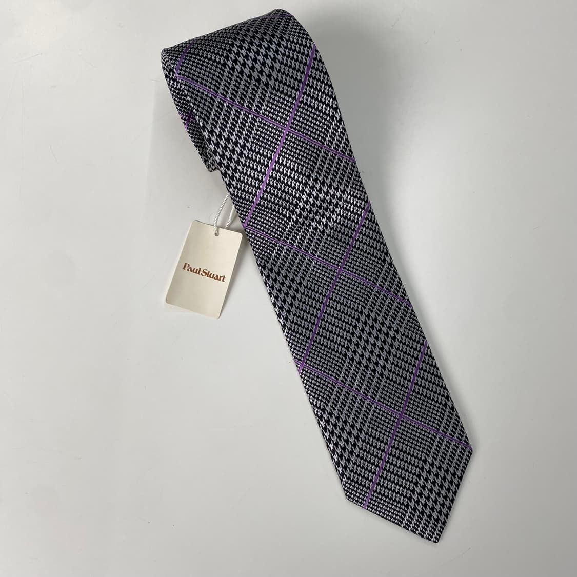 택달린 미사용품 폴스튜어트 (Paul Stuart) 정품 명품 체크넥타이 상품이미지5