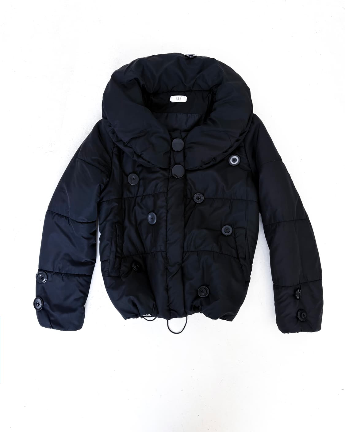 Custom🐾)Big Buttons frill padded jumper 상품이미지8