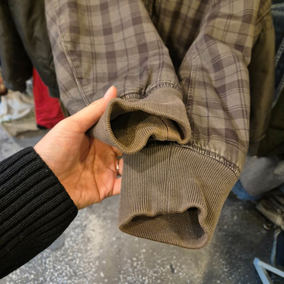 M 팀버랜드 카키브라운 면 체크 블루종자켓  상품이미지8