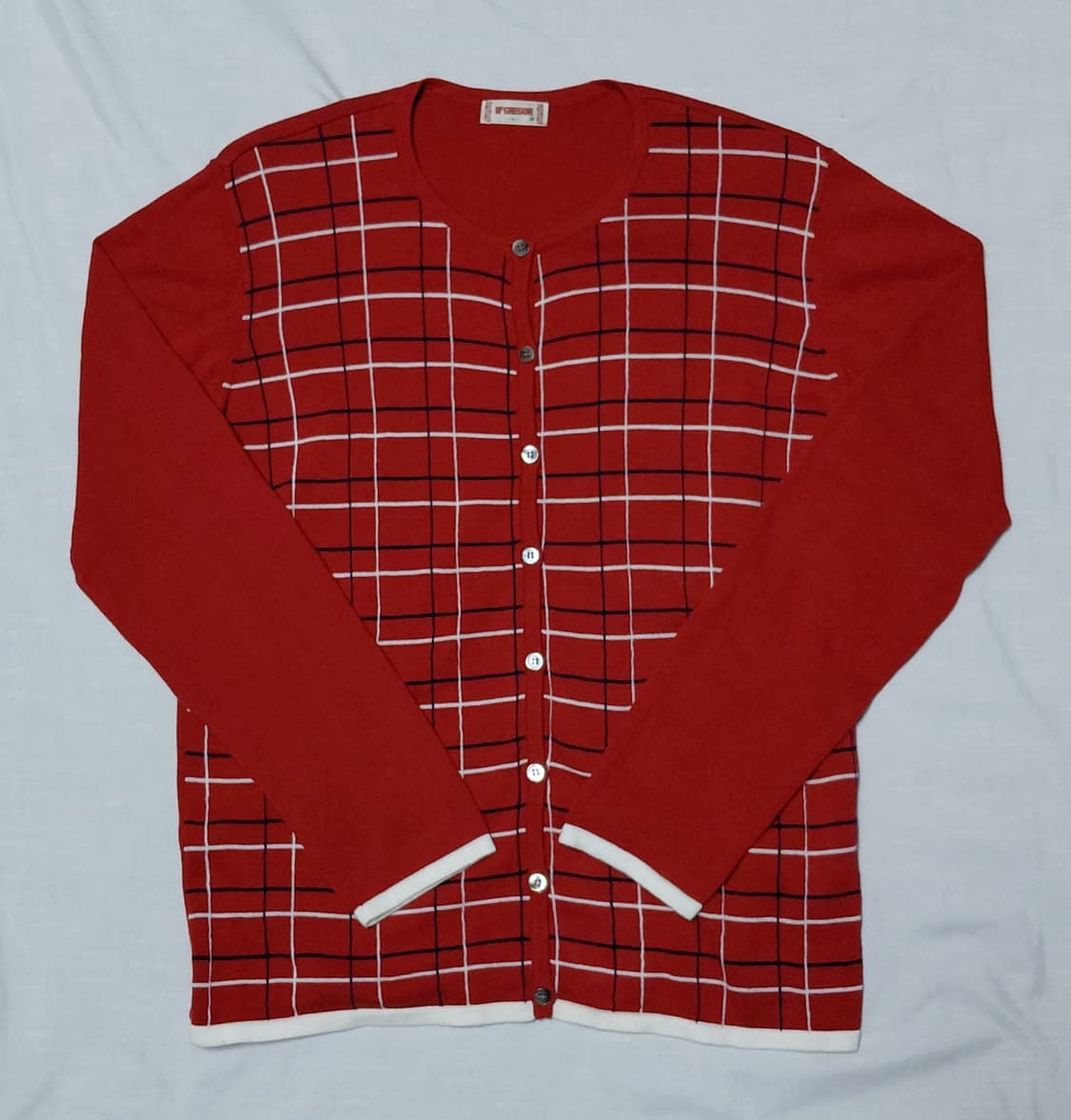 [S~M] 맥그리거(McGregor) 빈티지 레드 체크 가디건 상품이미지1