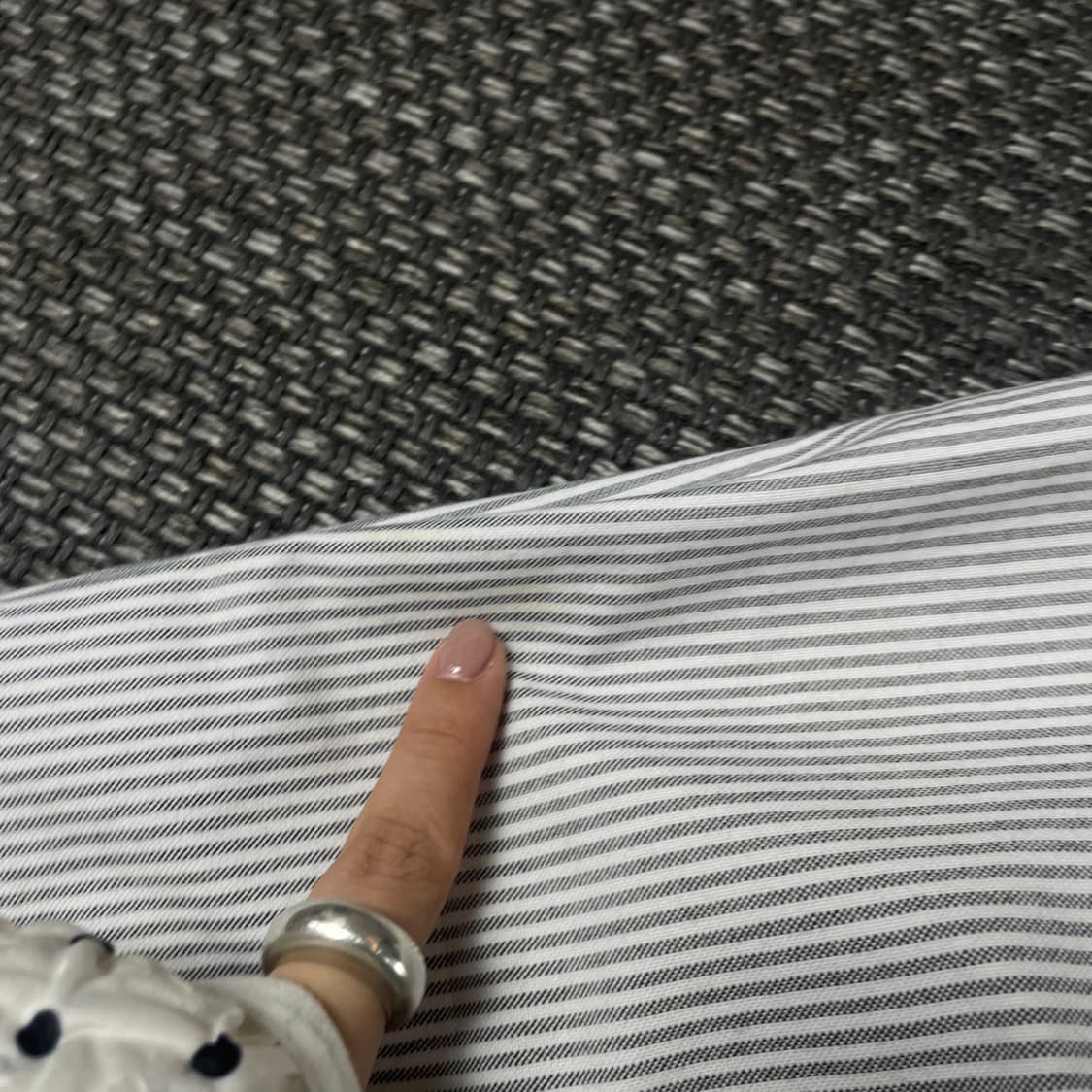 커버낫 그레이 스트라이프 긴팔 셔츠 XL 상품이미지8