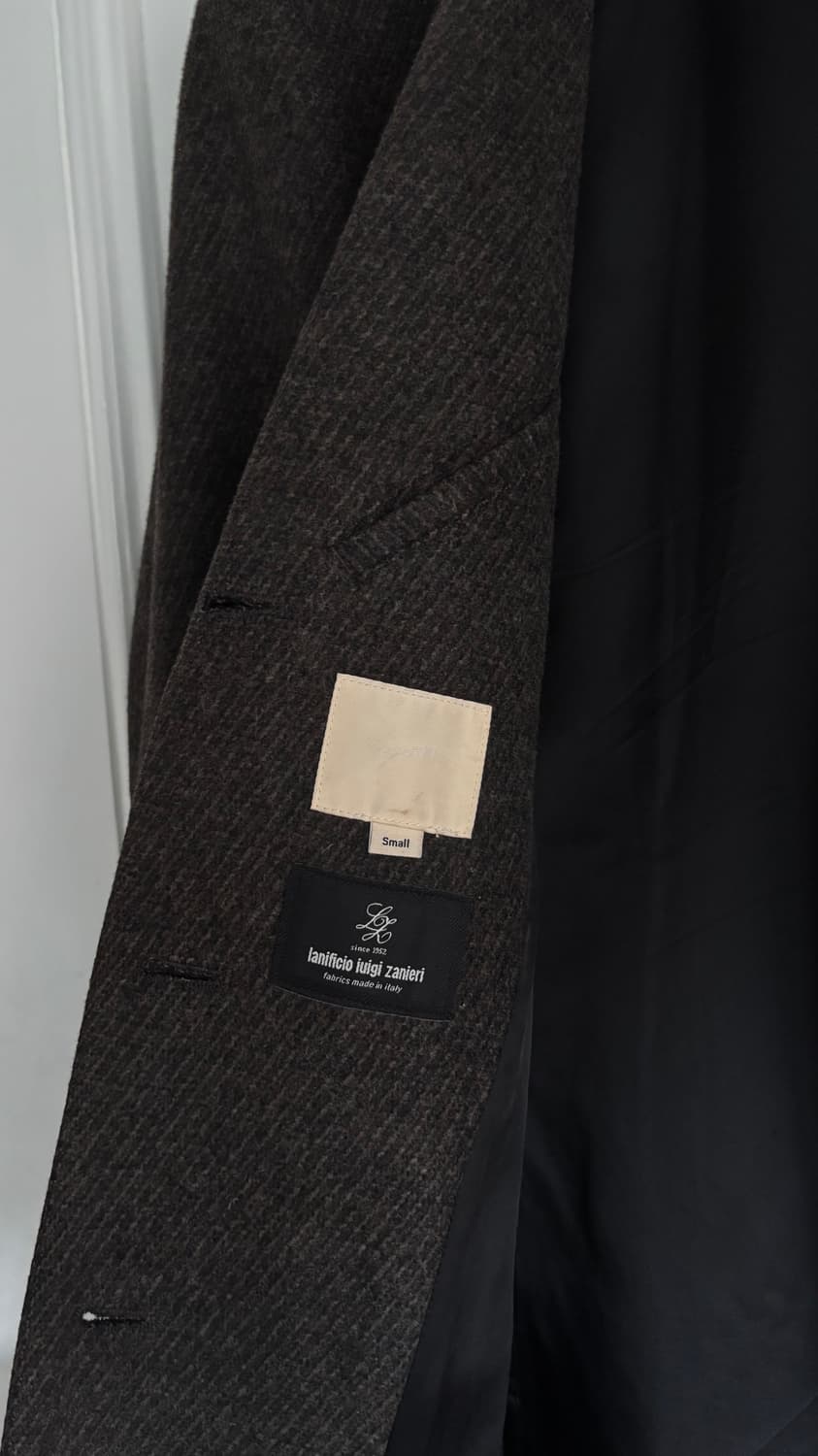 유스 체스터필드 코트 브라운 S 상품이미지5