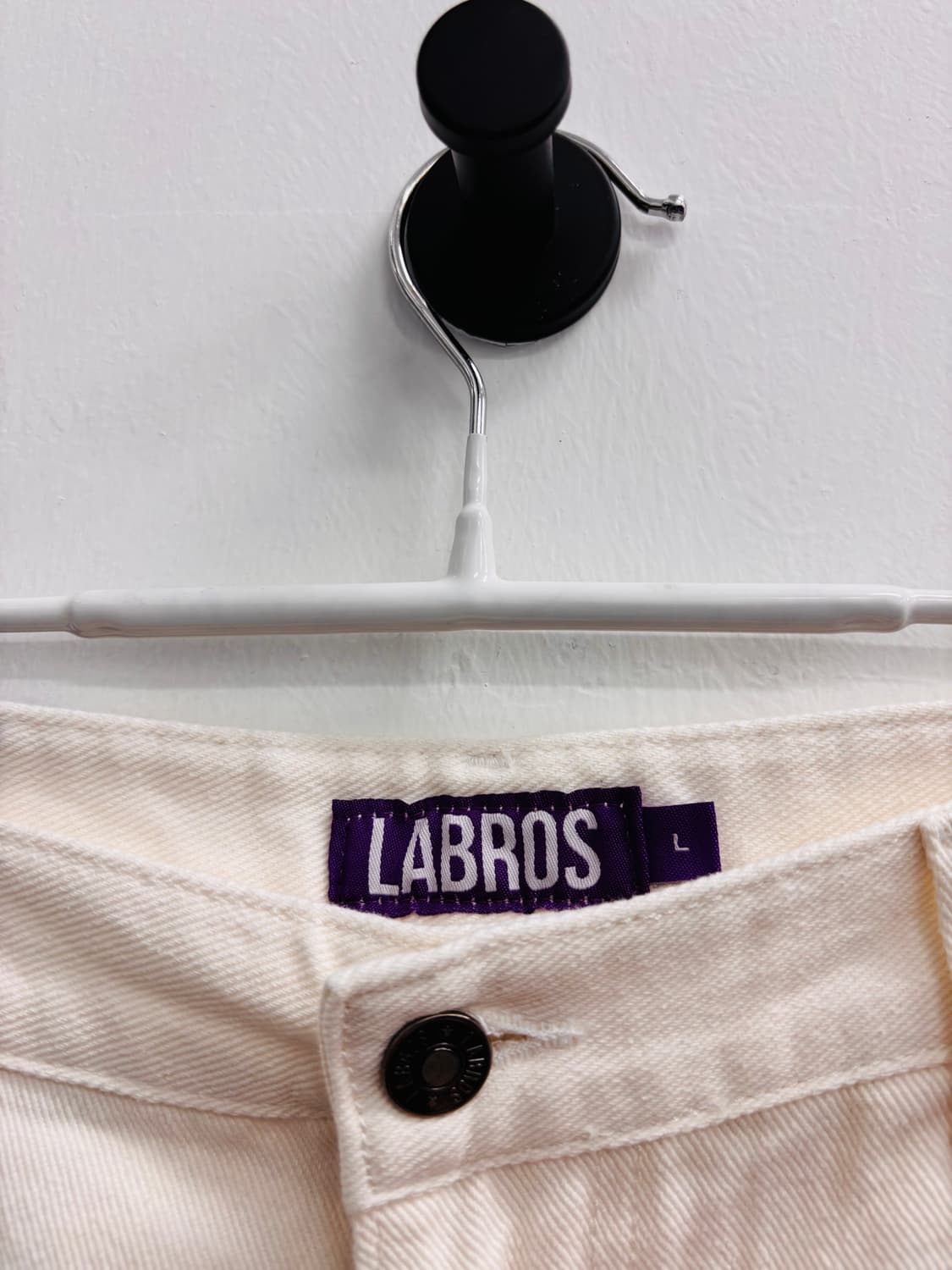 라브로스(LABROS) 데이지 자수 와이드 화이트 데님 팬츠 상품이미지5