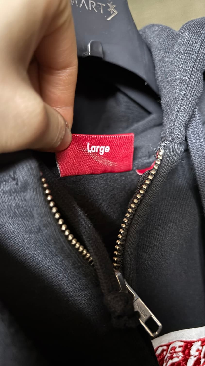 슈프림 176 집업 후드 스웨트셔츠 블랙 - 25FW 상품이미지6