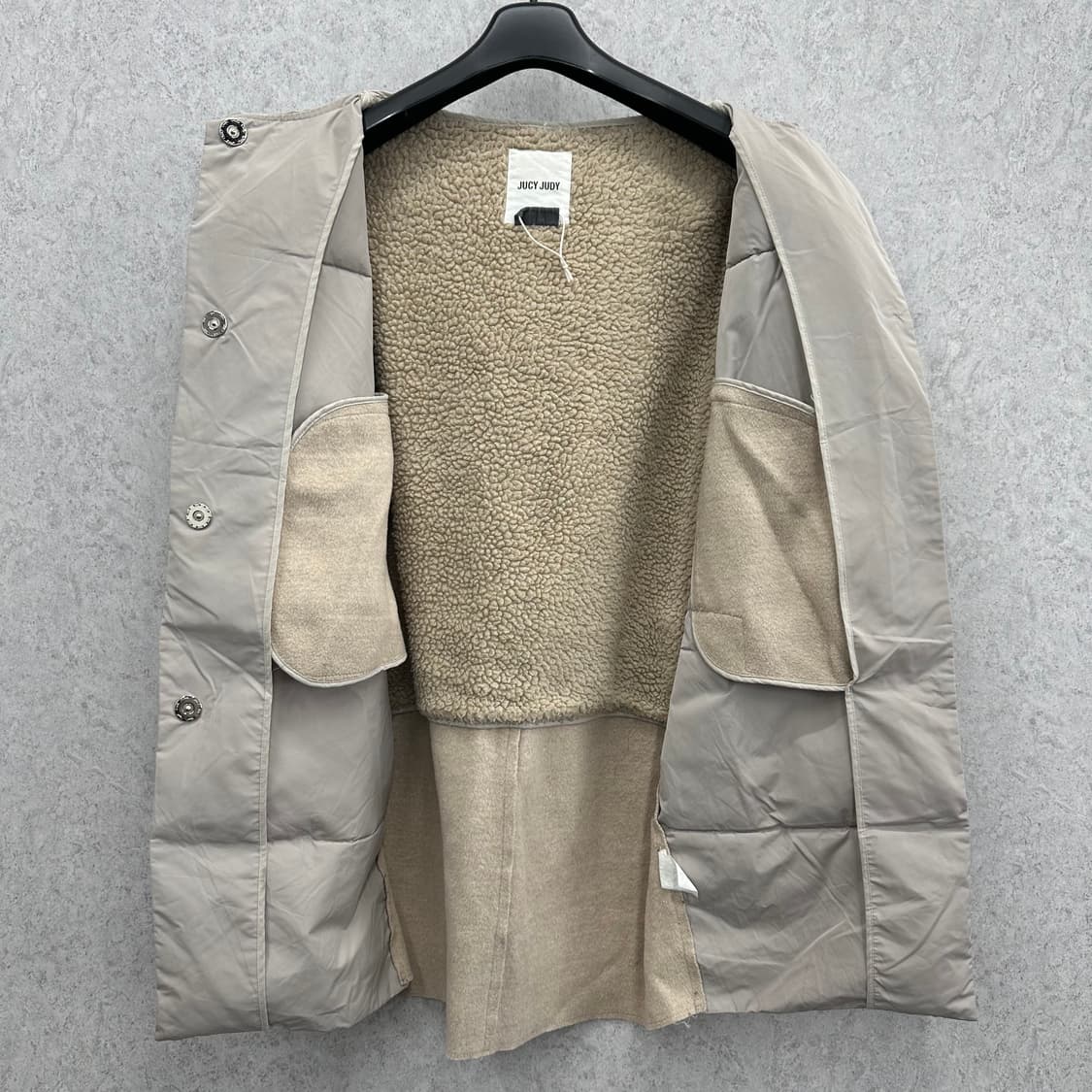 FREE 쥬시쥬디 여자 안감 뽀글이 웰론 패딩 상품이미지3