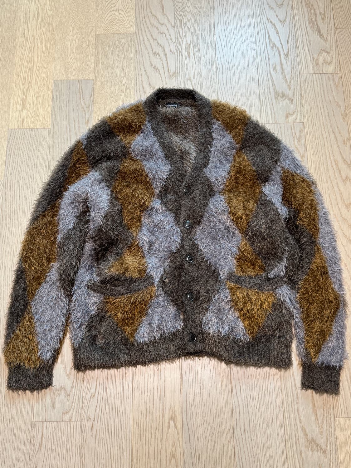 [2] 넘버나인 아가일 모헤어 가디건 상품이미지1