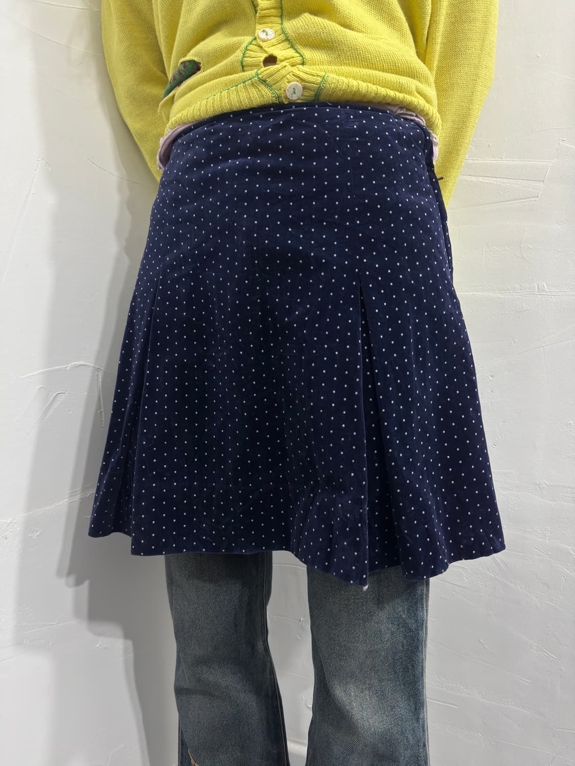 dot velvet mini skirt 상품이미지1