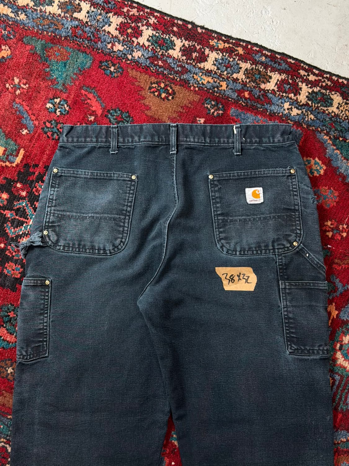 OG USA Made 칼하트 B01 더블니 블랙 칼하트 썩블니 카펜터 상품이미지6