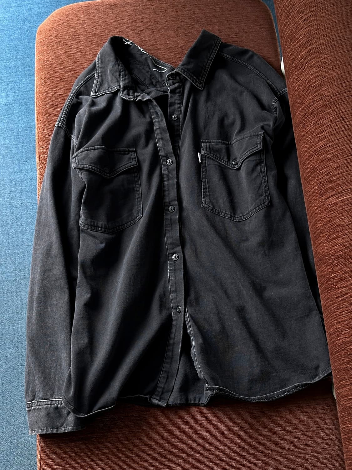 Irregular design wide collar cotton jers 상품이미지4