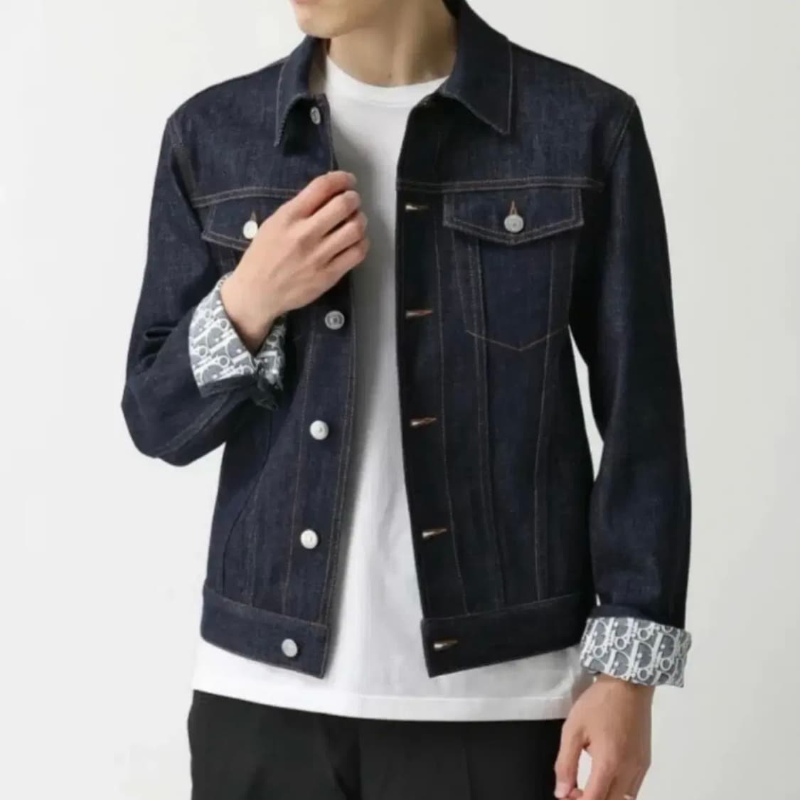[S+급/52] 디올 오블리크 데님 트러커 청자켓 상품이미지8