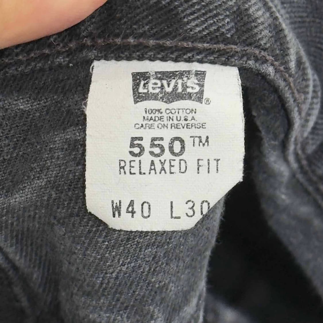 00s 리바이스 550 흑청 데님팬츠 W40 L30 상품이미지5