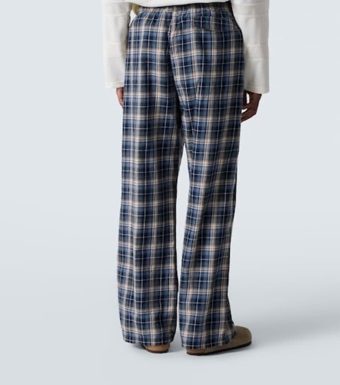 [S,L]이알엘 ERL 25fw BLUE PLAID 체크 팬츠 상품이미지4