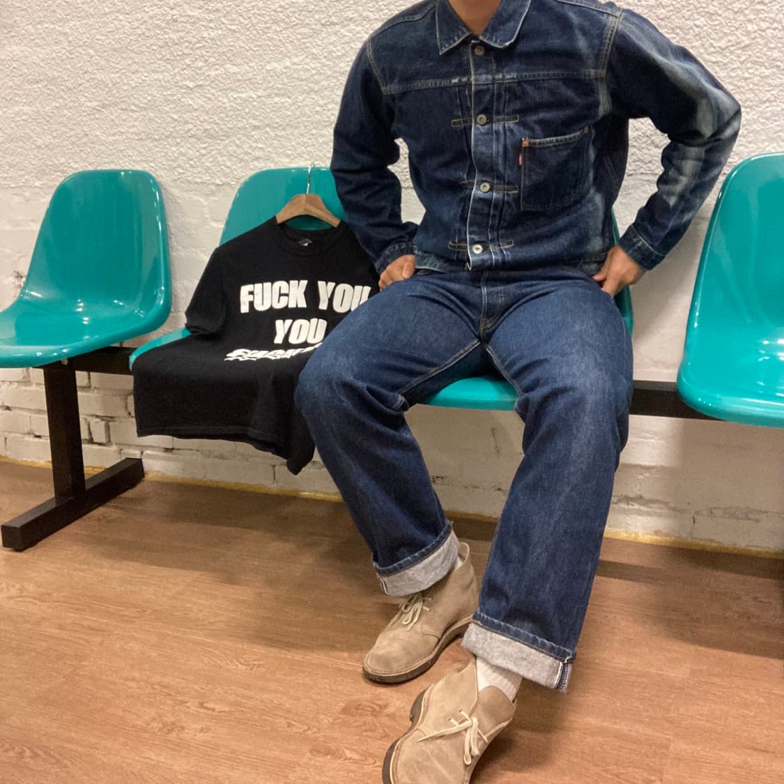 90s 리바이스 1세대 빅 e 데님 자켓 청자켓 상품이미지1