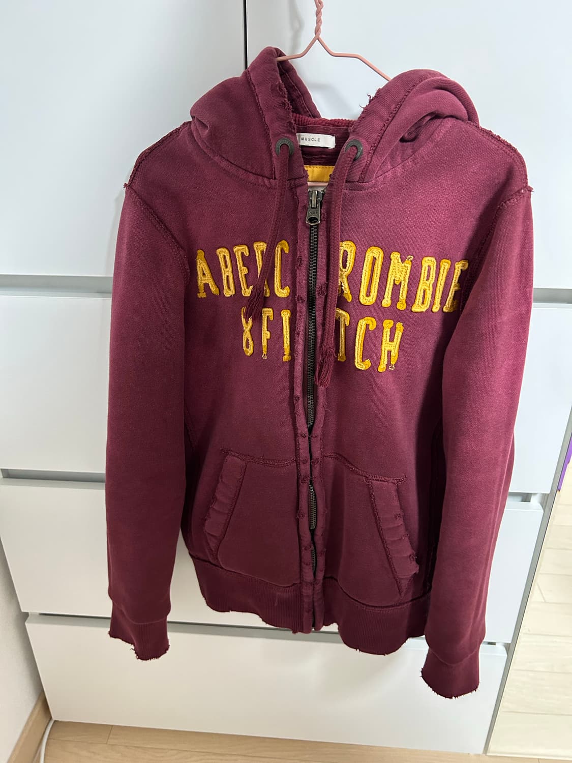 아베크롬비 버건디 후드  상품이미지1
