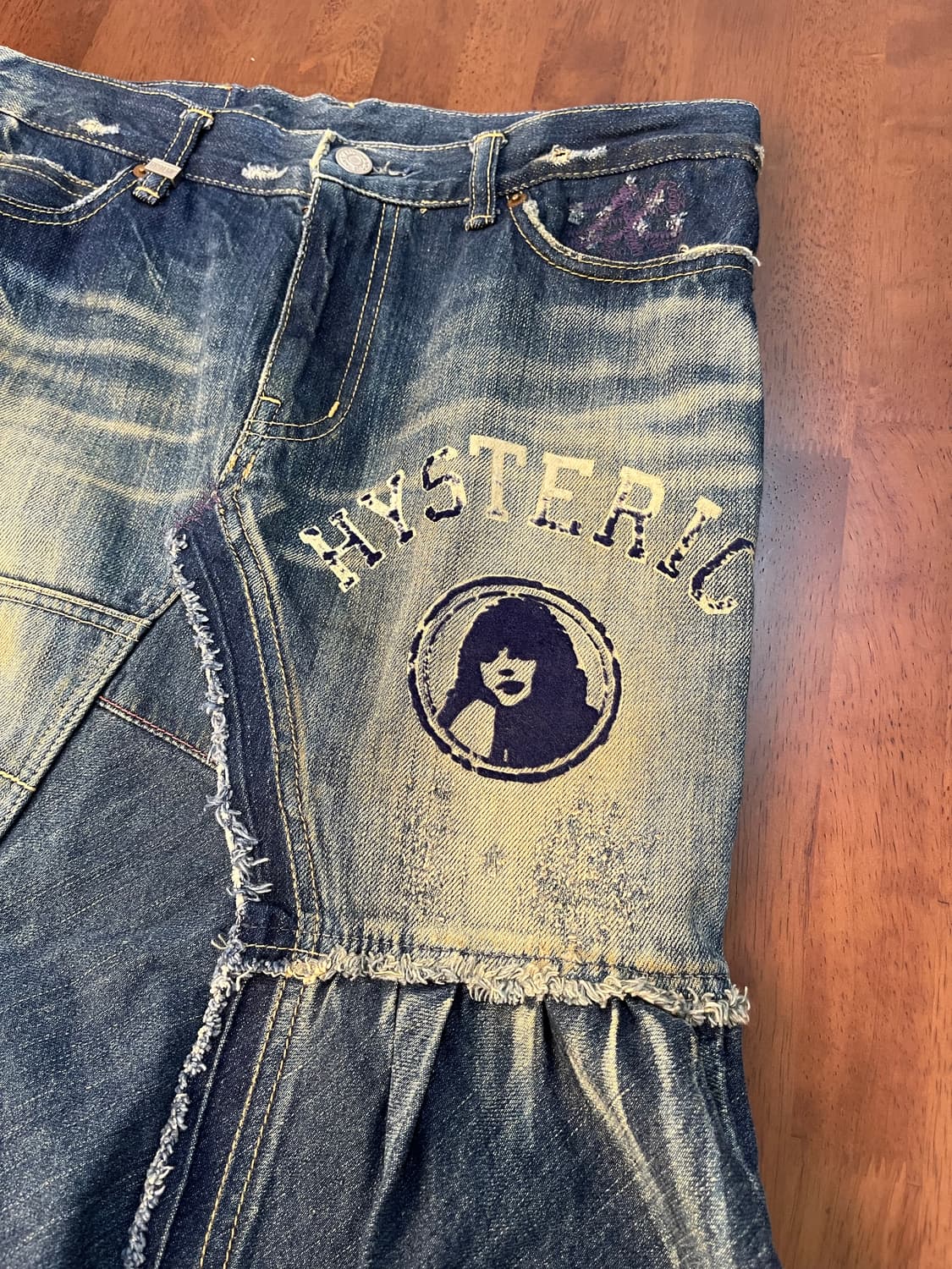 히스테릭 글래머 y2k 서클걸 데님 플레어 스커트 상품이미지3