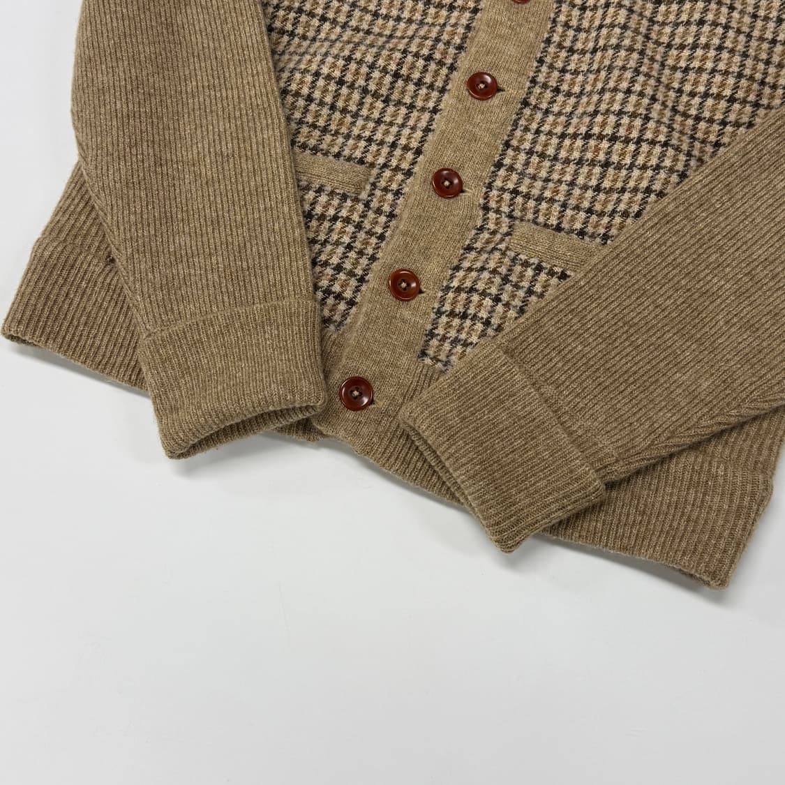  Beams Boy houndtooth check cardigan 상품이미지7