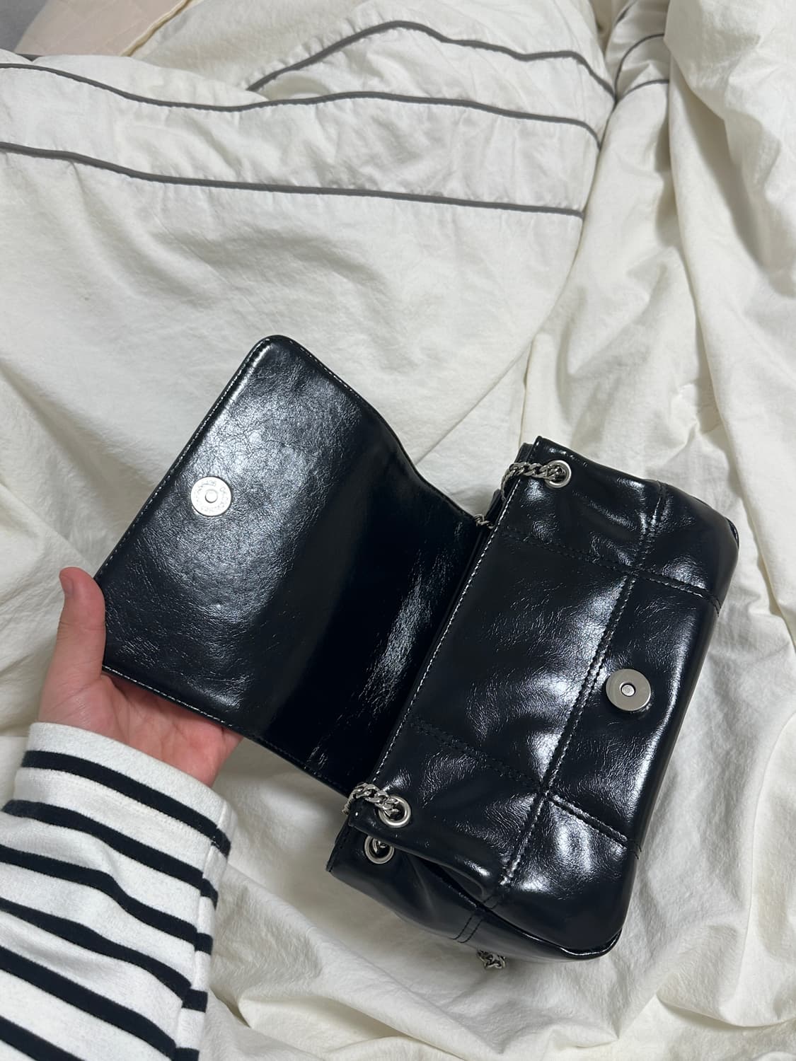 마뗑킴 블랙 체인 스몰 숄더백 상품이미지5