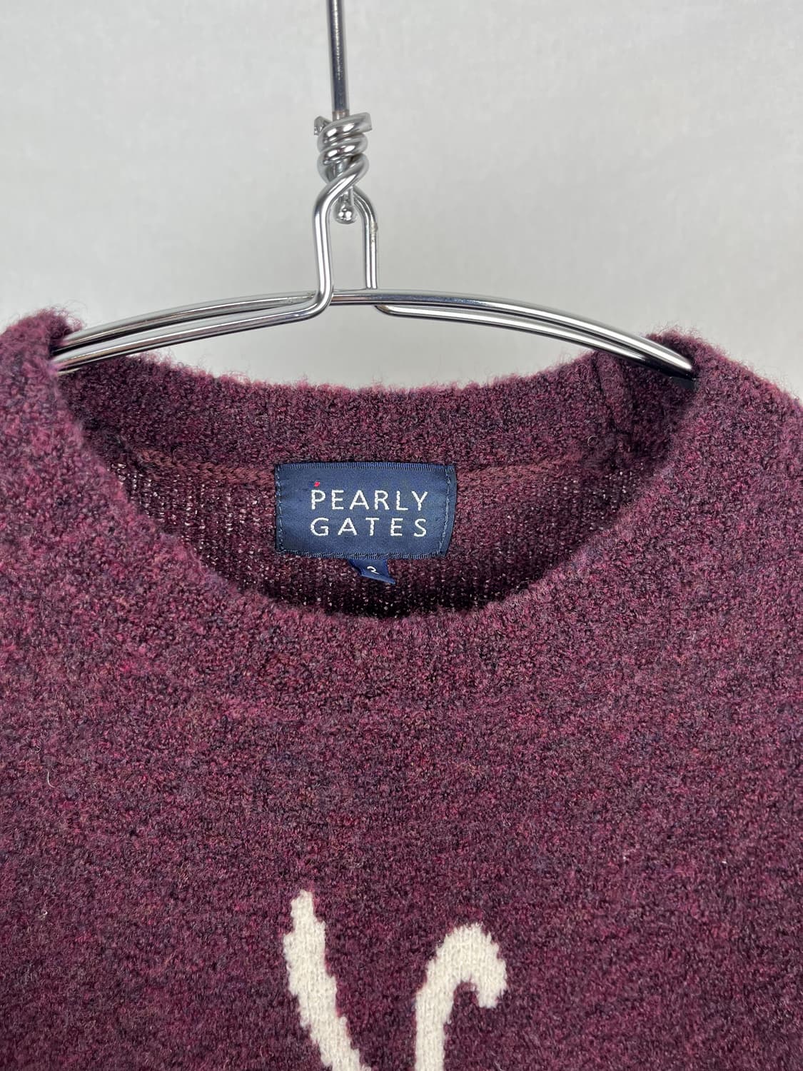 PEARLY GATES 버건디 컬러니트 상품이미지2