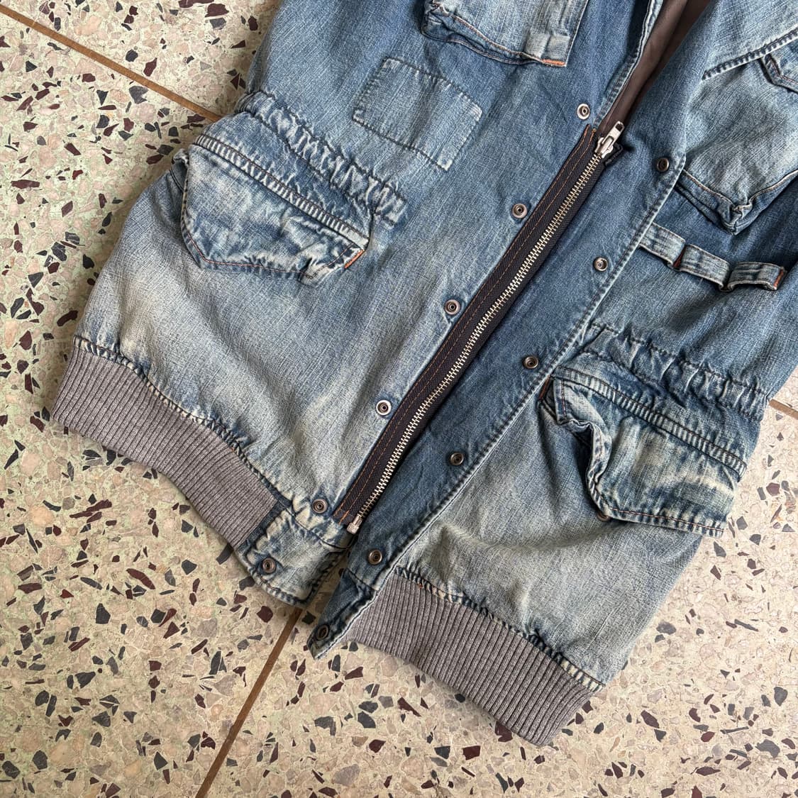 빈티지 페이딩 & 워싱 데님 필드 자켓 상품이미지7