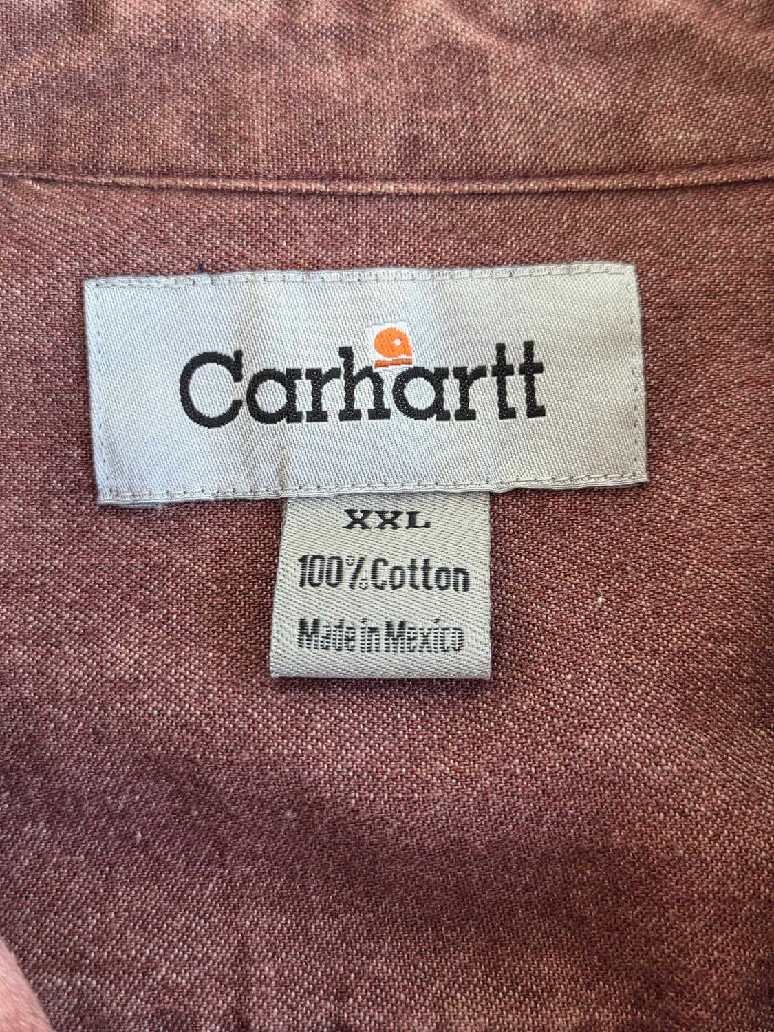 칼하트 데님 셔츠 버건디 2XL 상품이미지3