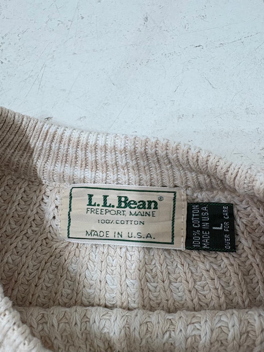 90’s  LL Bean Cotton Waffle fisherman Kn 상품이미지5
