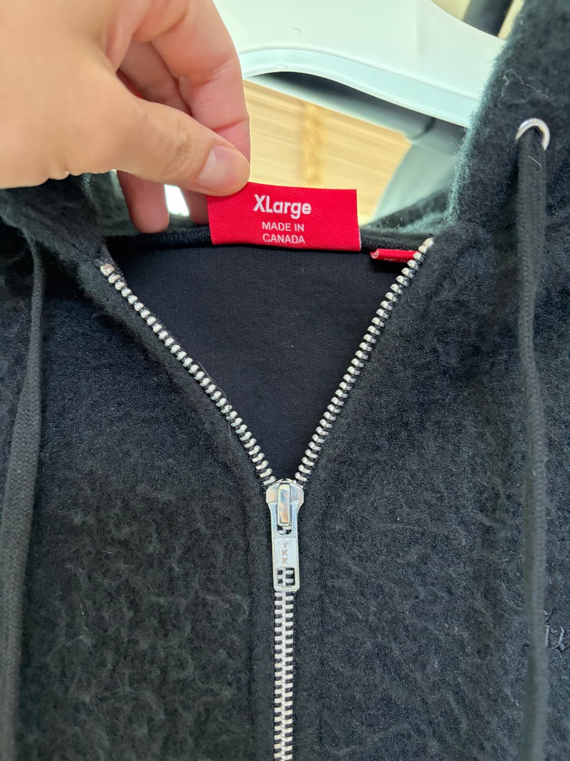 XL)슈프림 모헤어 후드집업 블랙 상품이미지2