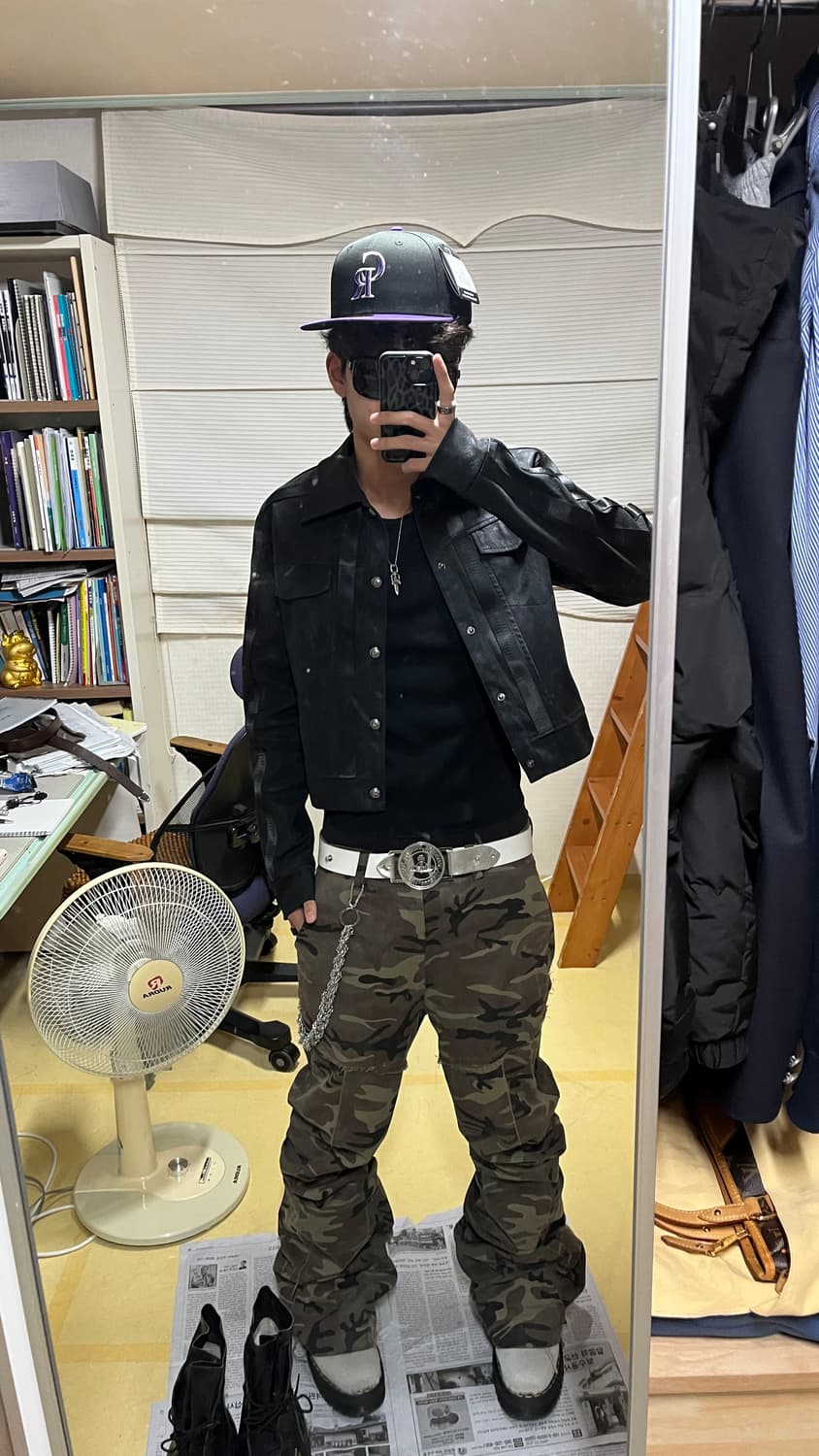 AOP 카모 플레어 팬츠 1 상품이미지5