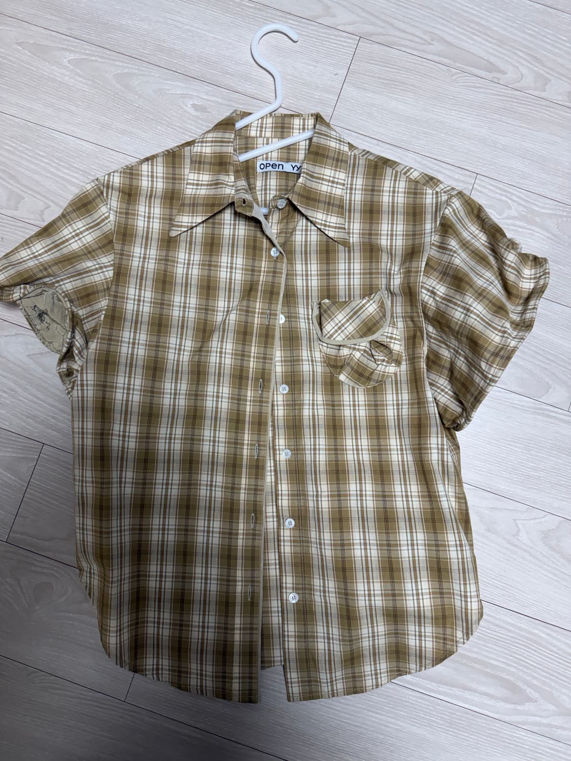 오픈와이와이 체크 셔츠 상품이미지2