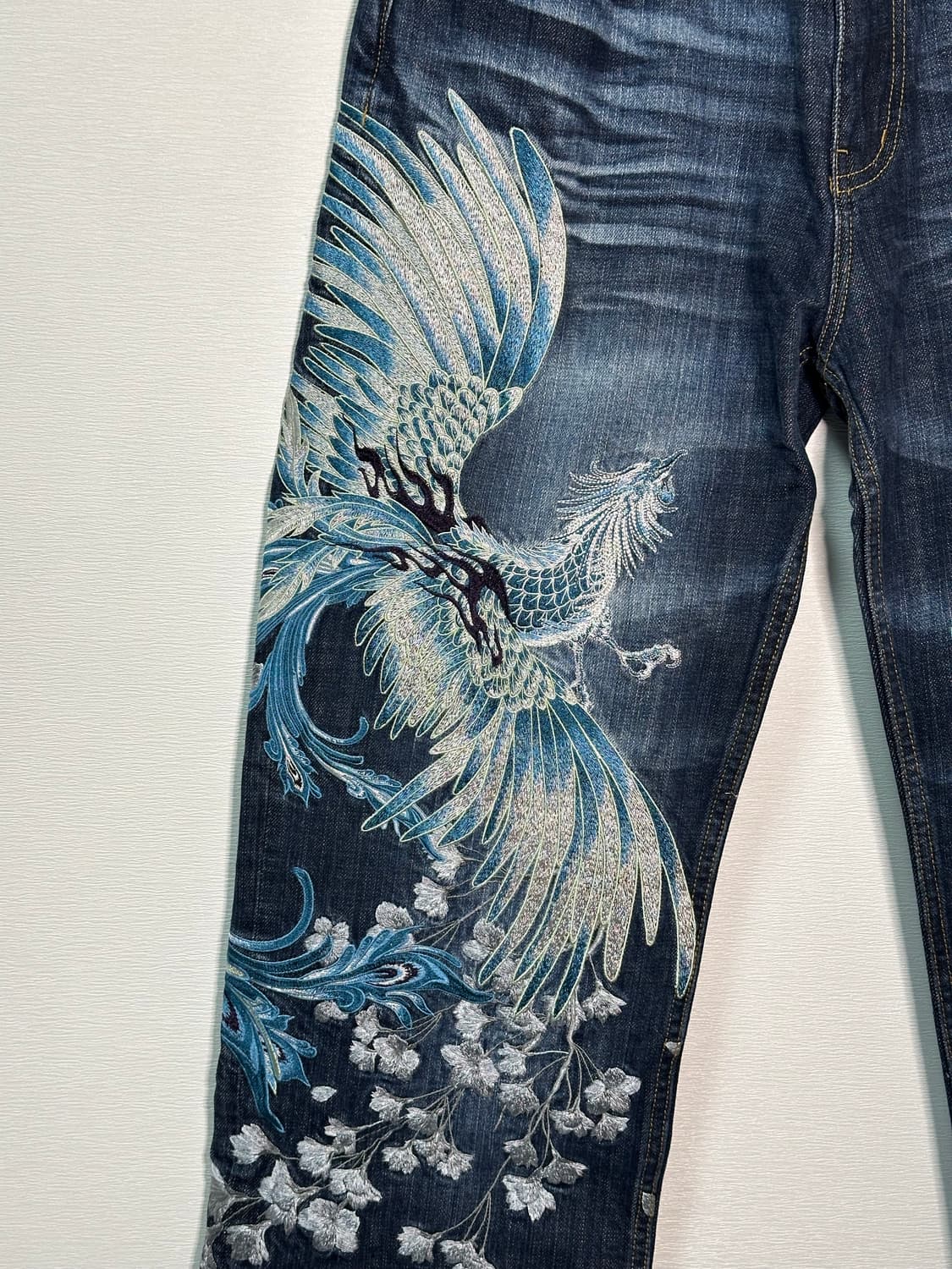 카라쿠리 타마시•스이/ 청 봉황 인디고 데님(새상품) 상품이미지3