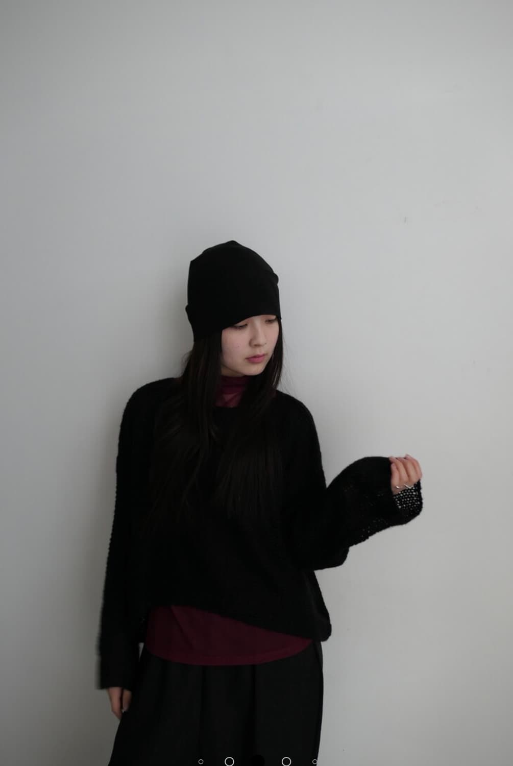 낙원 빈티지 부클레 크롭 니트 상품이미지3