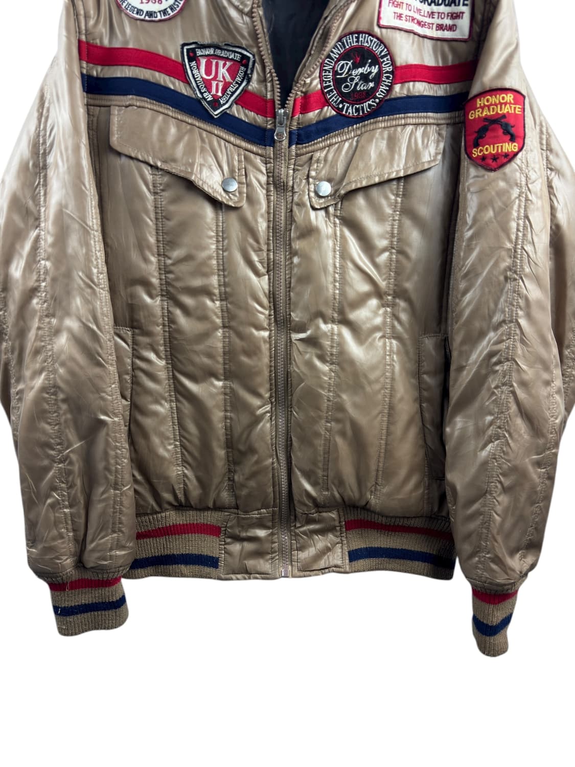 JPN Y2K 패치 패디드 집업1259 상품이미지4