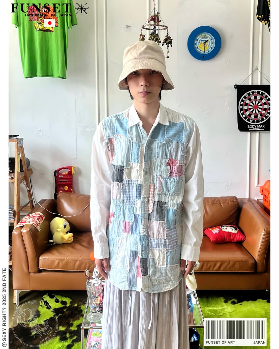 FUNSET OF ART Boro Patch-Work Shirt 상품이미지1