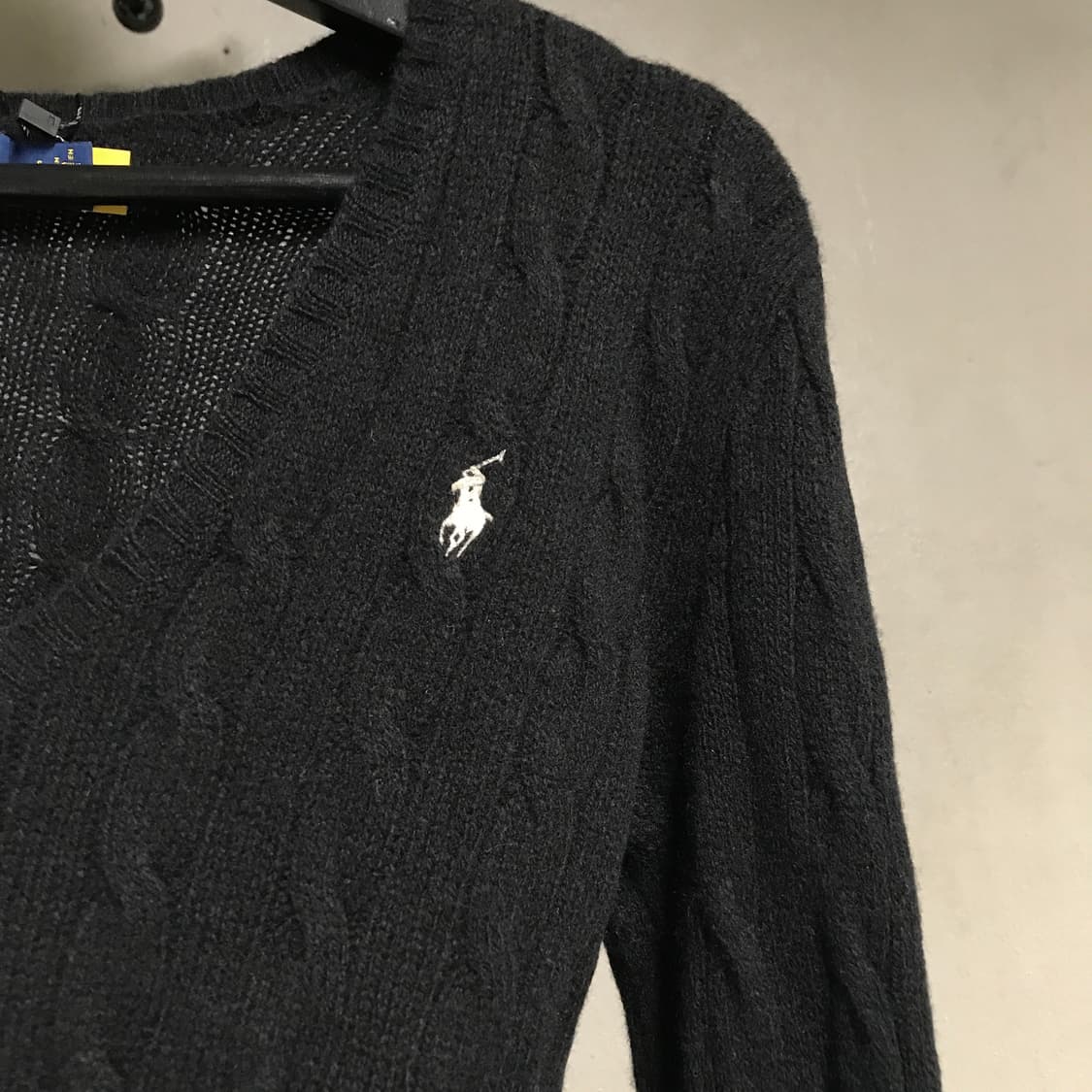 폴로 랄프로렌 QR 케이블 니트 블랙 S(W) 상품이미지4