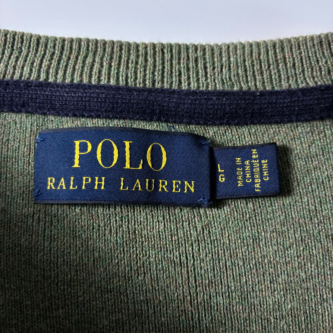 Polo  폴로 랄프로렌 자수 코튼 카키 라운드 니트  상품이미지4