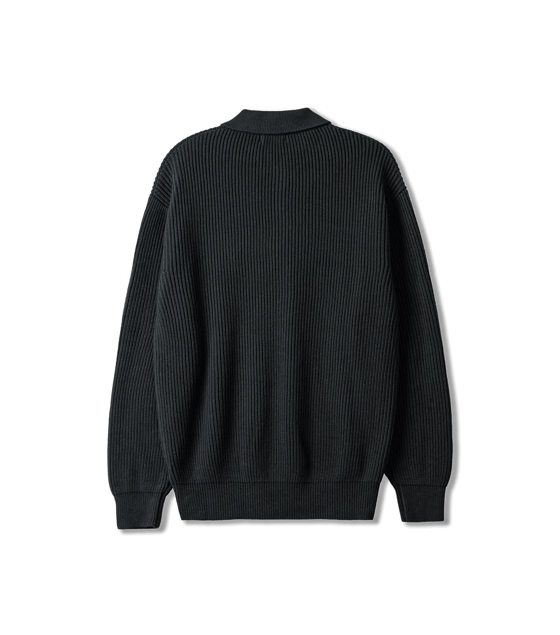 스테디에브리웨어 헤비 립 코튼 칼라 니트 (잉크 블랙) (3, 105) 상품이미지2